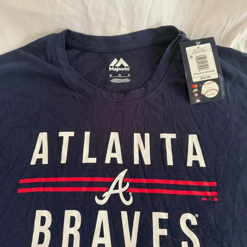 NWT new Majestic Atlanta Braves tshirt size medium - Picture 3 of 3
